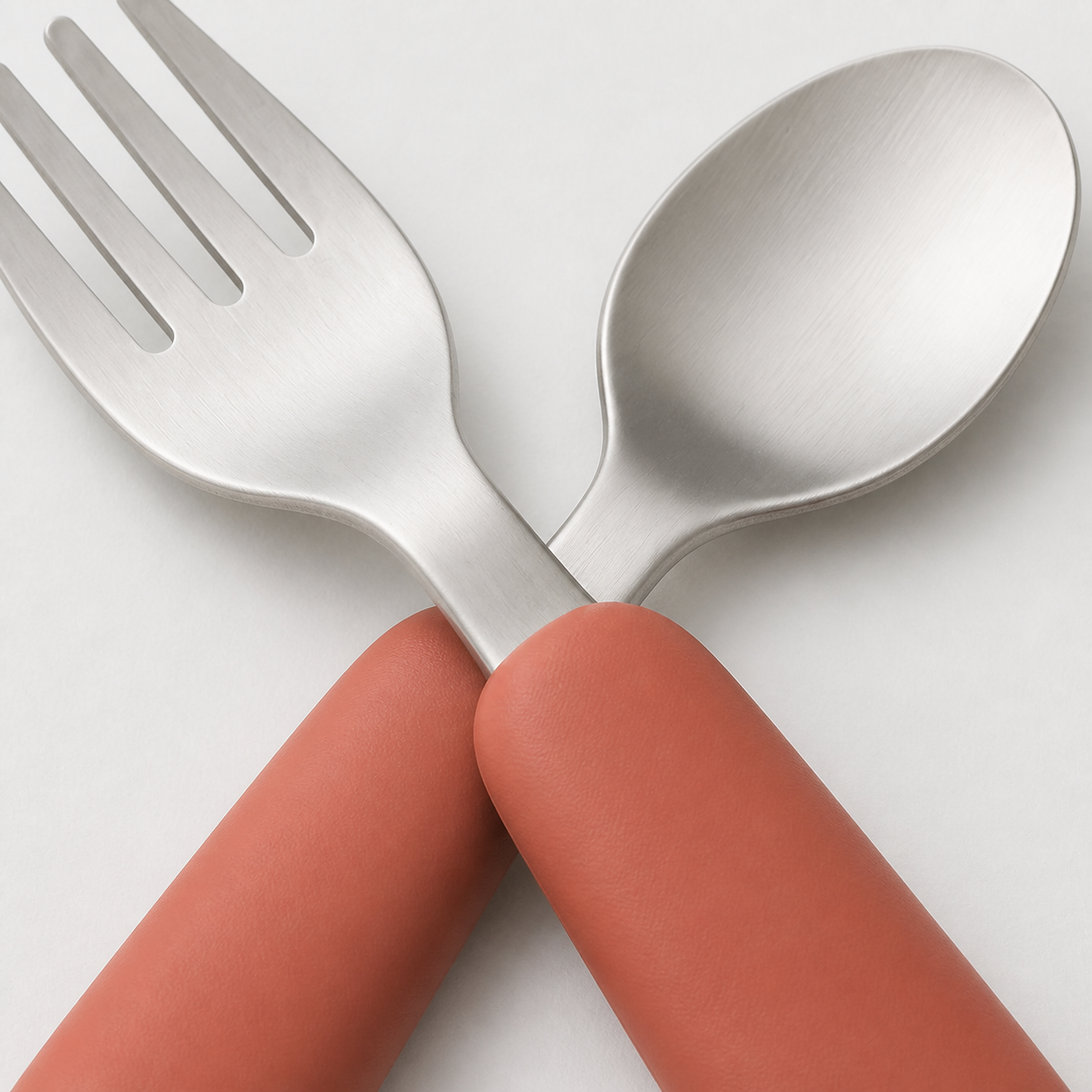 Product detail of the YumBella Stainless Steel Spoon & Fork Set