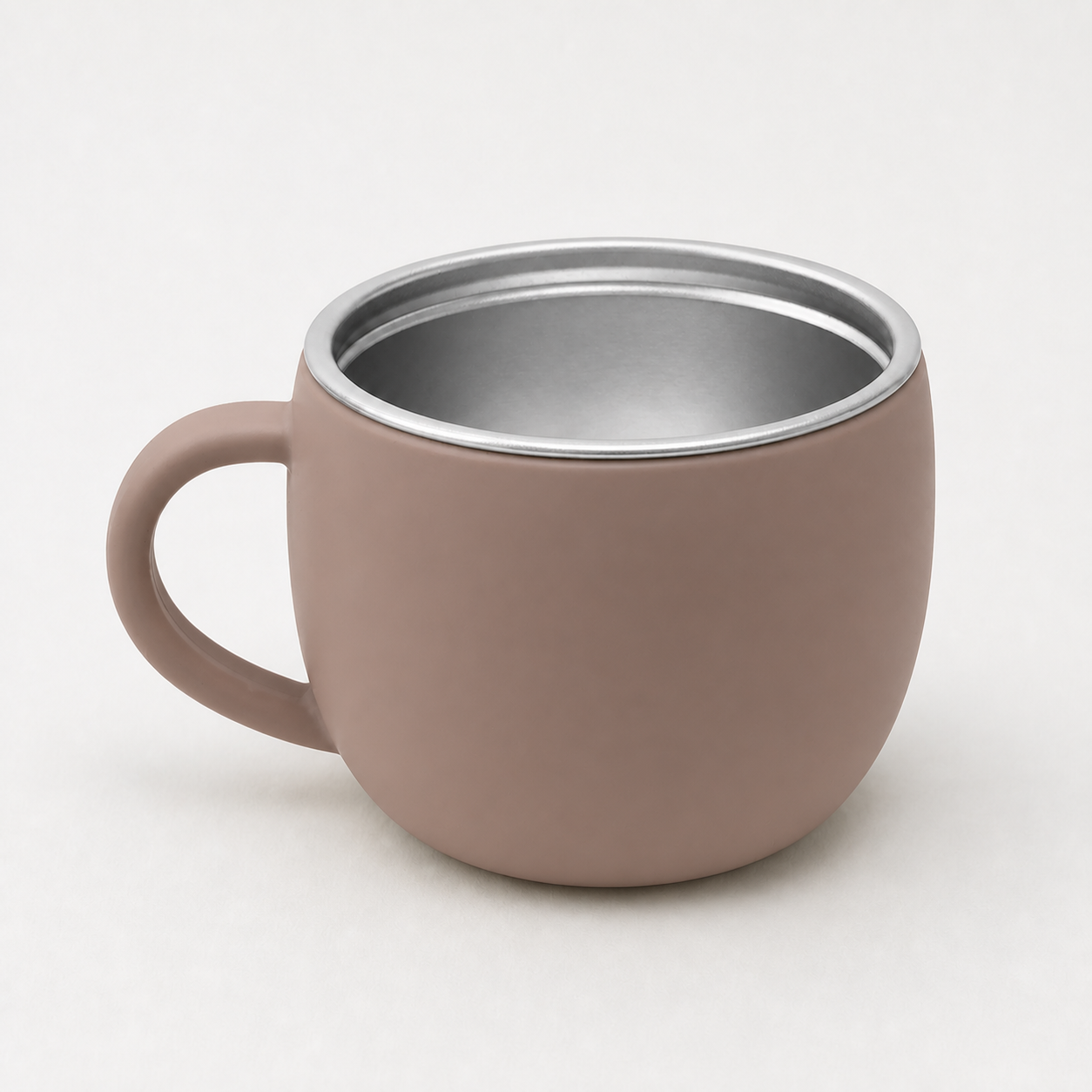 YumBella Stainless Steel Training Cup – 125ml in Warm Taupe