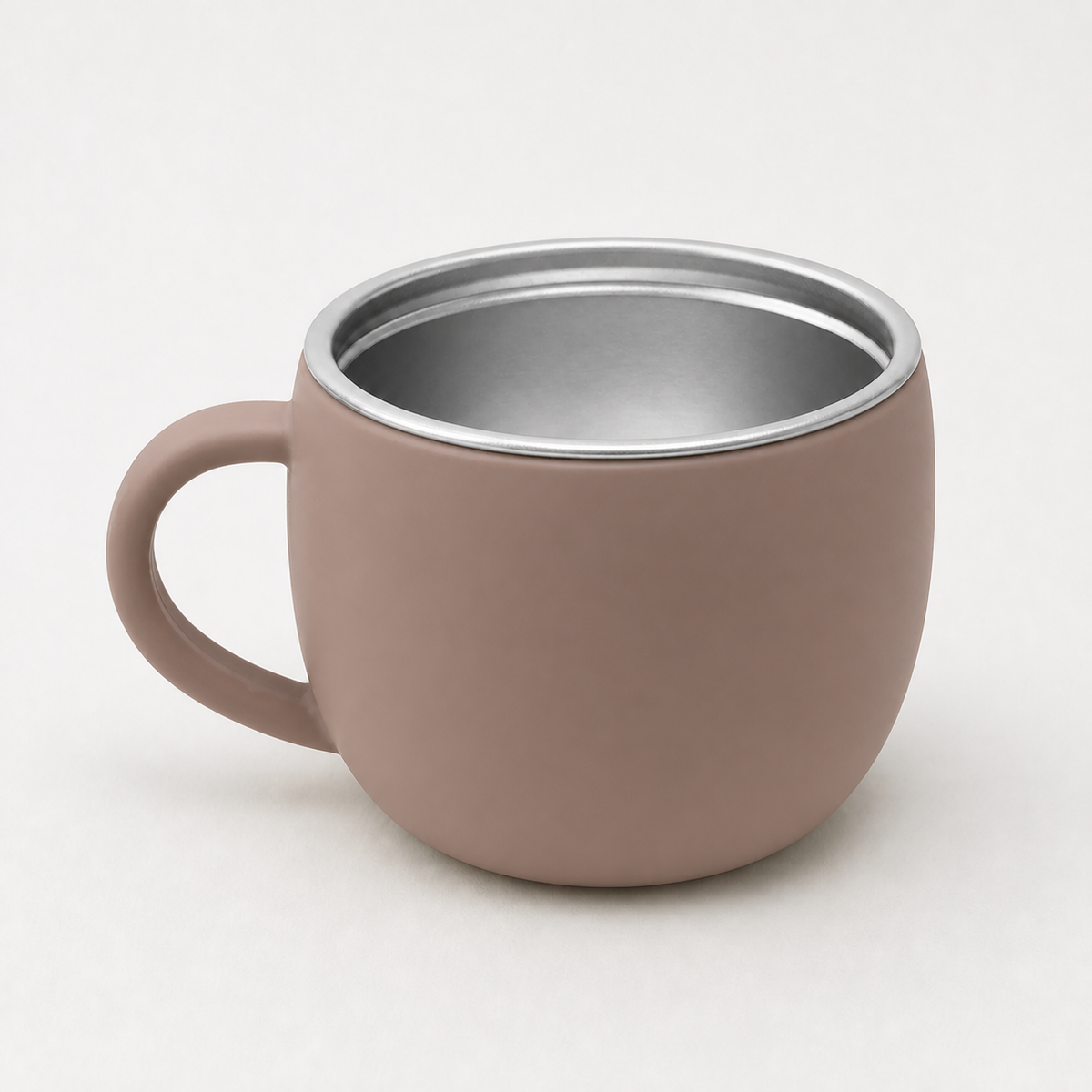 YumBella Stainless Steel Training Cup – 125ml in Warm Taupe