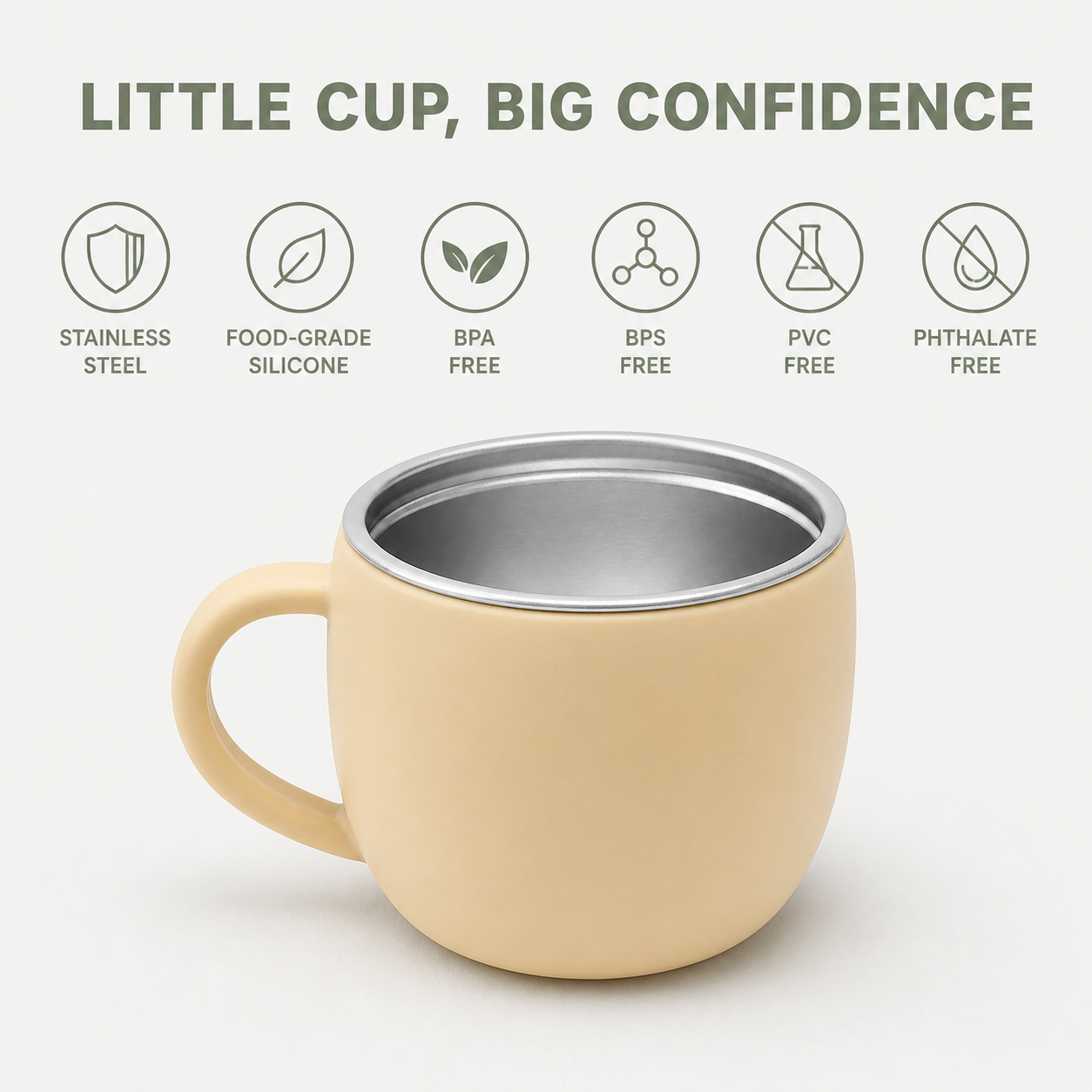 Materials and safety features of the YumBella Stainless Steel Training Cup – 125ml