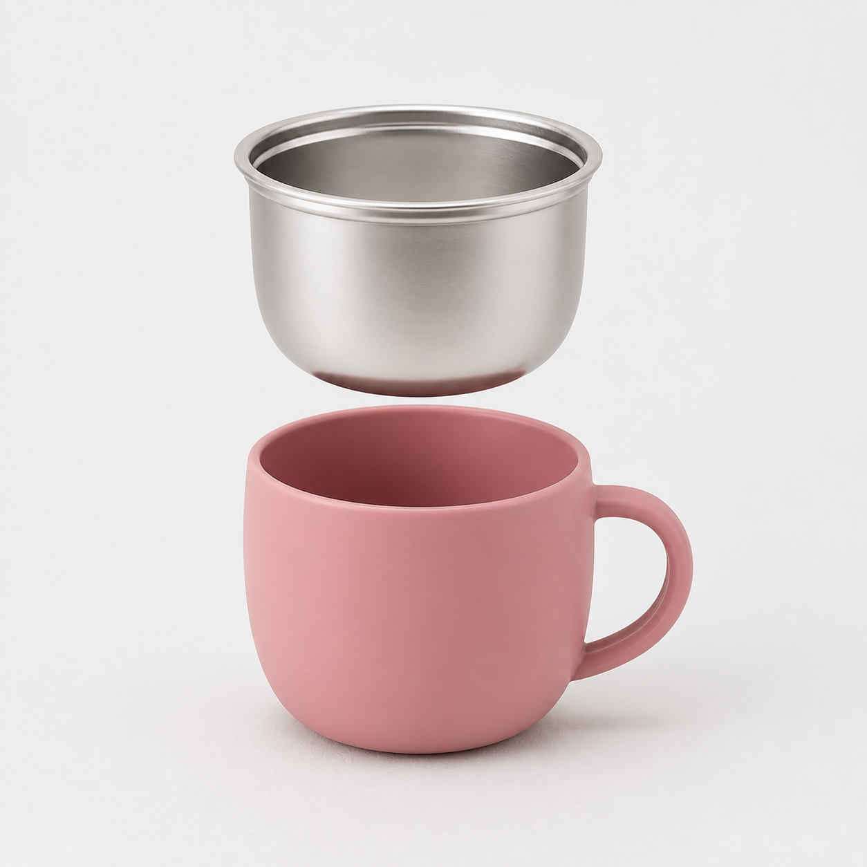 Construction detail of the YumBella Stainless Steel Training Cup – 125ml
