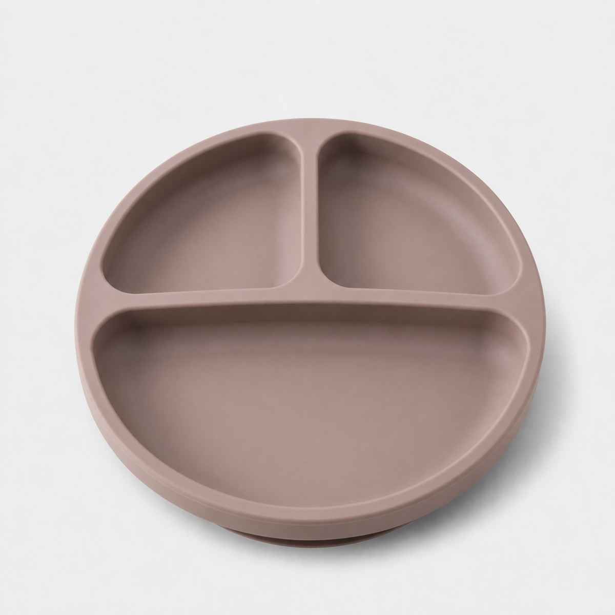 YumBella Silicone Suction Plate in Warm Taupe