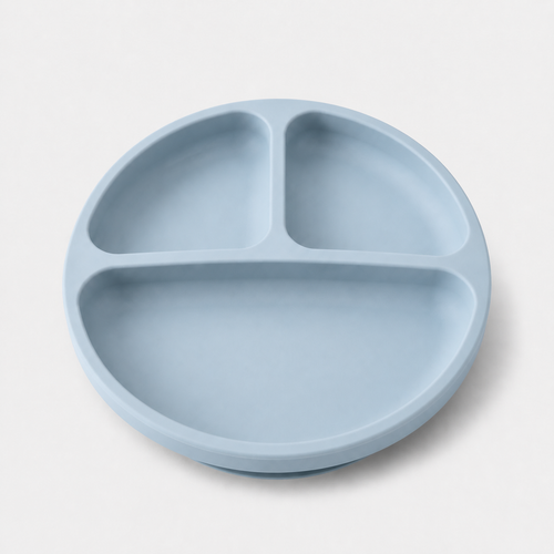 YumBella Silicone Suction Plate in Powder Blue