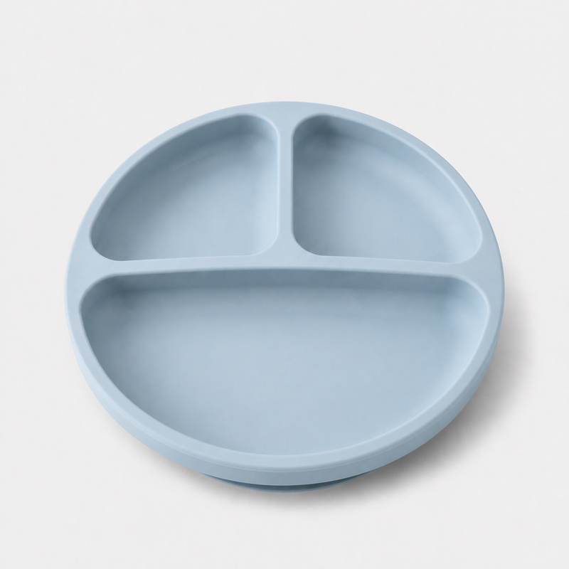 YumBella Silicone Suction Plate in Powder Blue