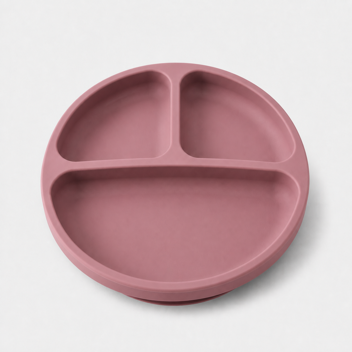 YumBella Silicone Suction Plate in Dusky Rose