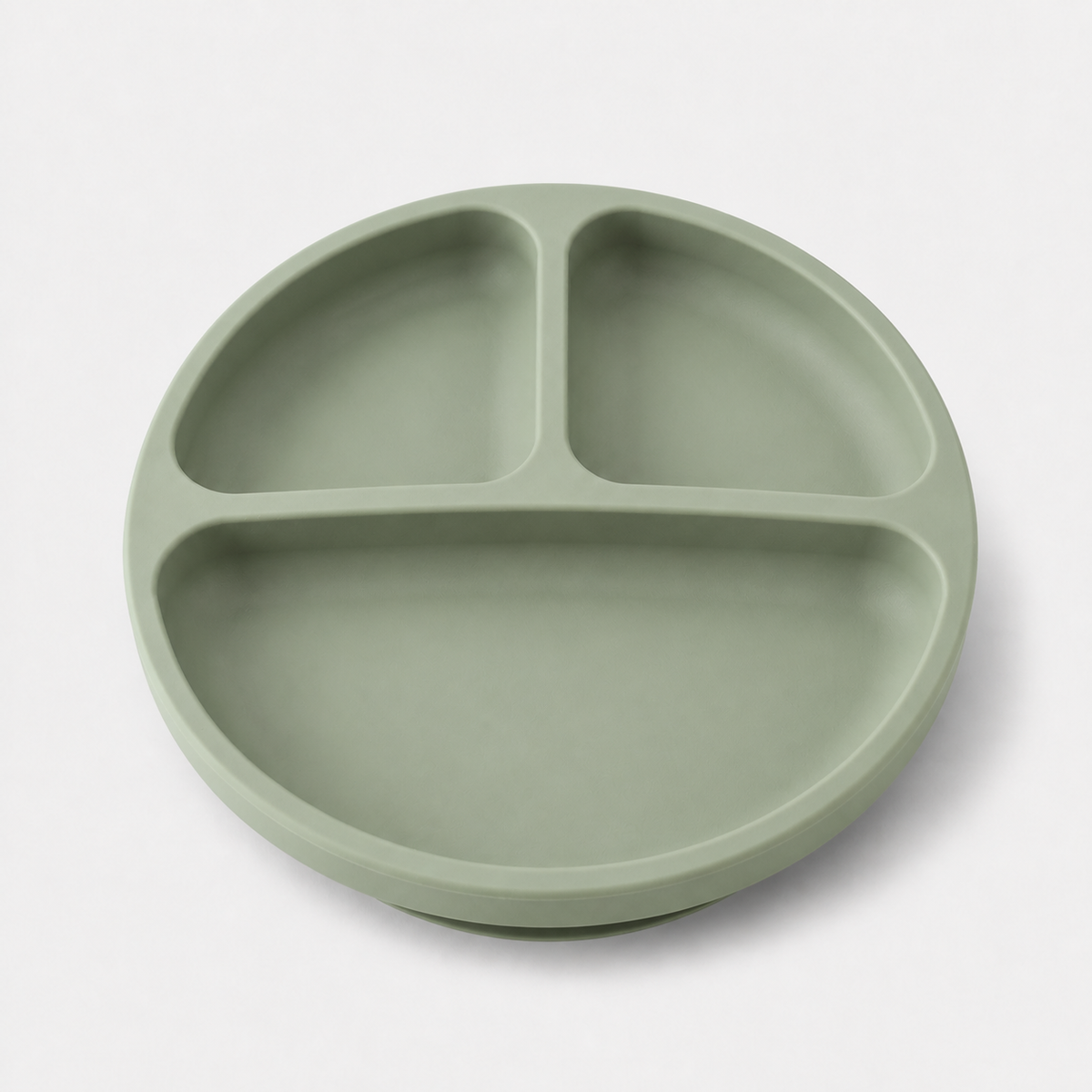 YumBella Silicone Suction Plate in Sage Green